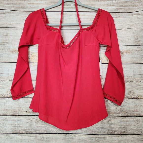 Free People Caught A Feeling Cardi in Red Combo